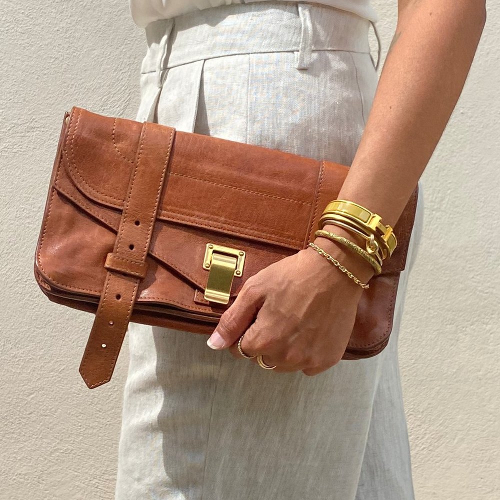 Proenza Schouler PS1 Pochette Clutch in Leather